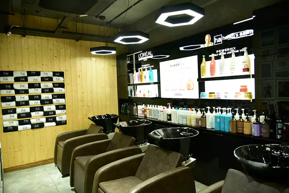 hair salon interior design in Kolkata